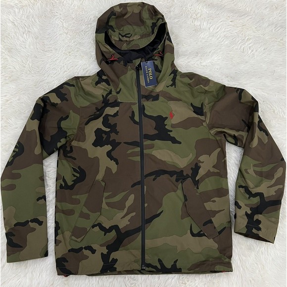 Other - Polo Ralph Lauren Hooded Camo Camouflage Windbreaker Jacket Men Size XS NWT